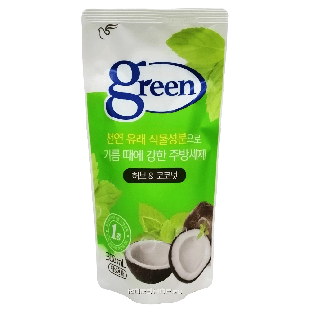 Средство для мытья посуды Травы и Кокос Green Pigeon м/у, Корея, 300 мл Средство для мытья посуды Травы и Кокос Green Pigeon м/у, Корея, 300 мл
