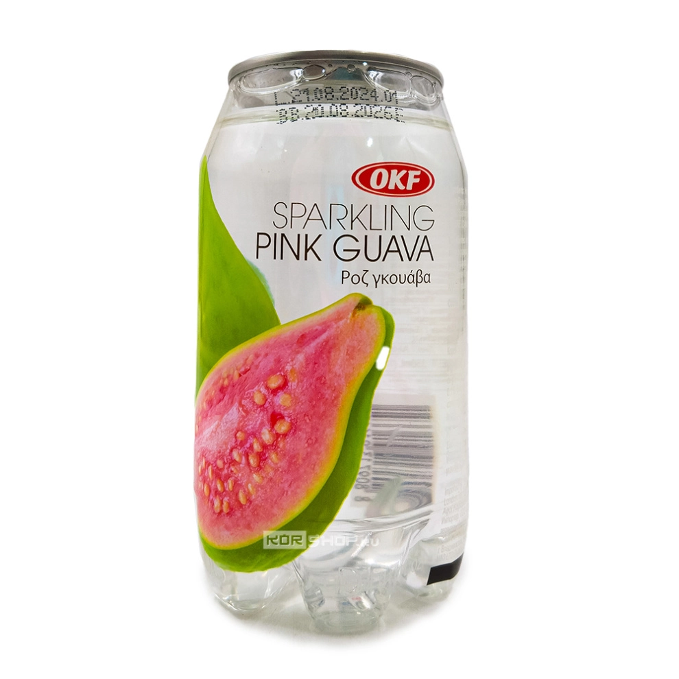 Напиток газированный со вкусом розовой гуавы Sparkling Pink Guava OKF, Корея, 350 мл