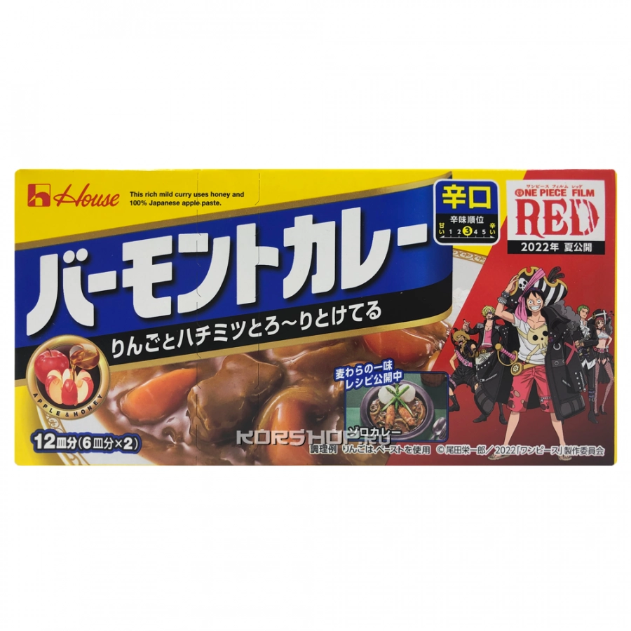 Острый овощной соус Карри Вермонт House (12 порций), Япония, 230 г Острый овощной соус Карри Вермонт House (12 порций), Япония, 230 г