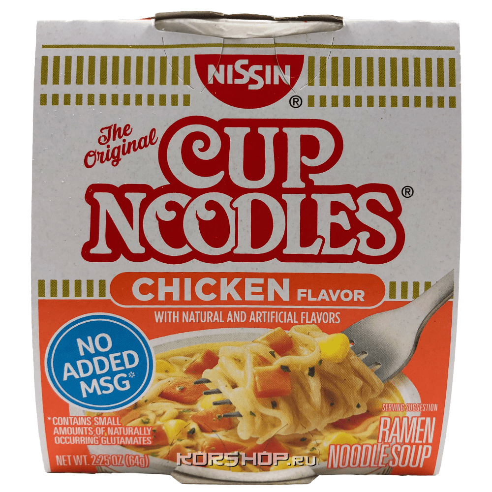 Лапша б/п со вкусом курицы Cup Noodles Nissin, США, 64 г