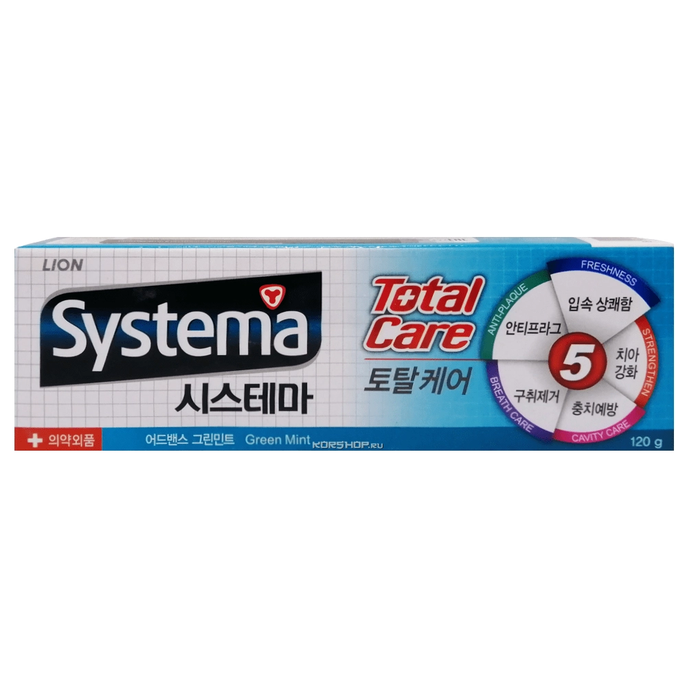 Зубная паста Комплексный уход со вкусом мяты Systema Total Care, Корея, 120 г Зубная паста Комплексный уход со вкусом мяты Systema Total Care, Корея, 120 г