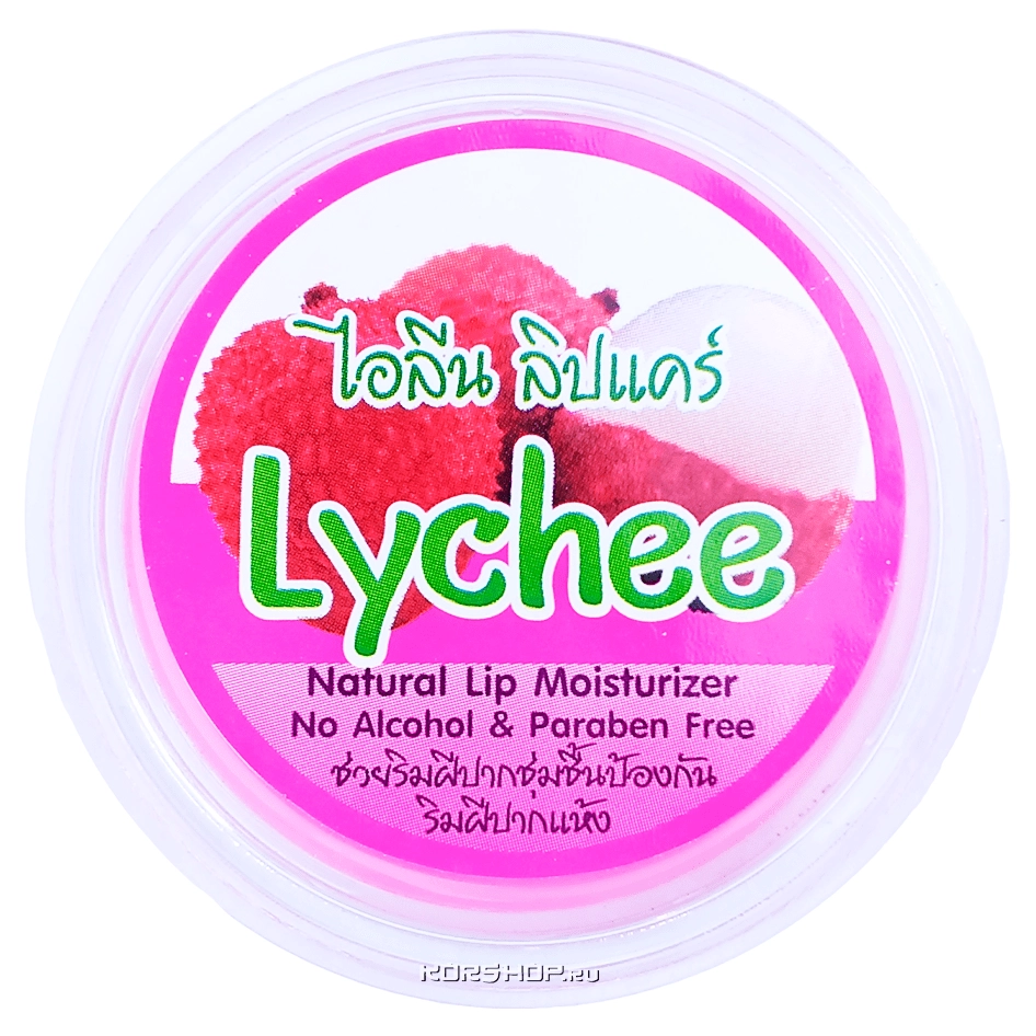 Увлажняющий бальзам для губ с ароматом личи Ilene, Таиланд, 10 г