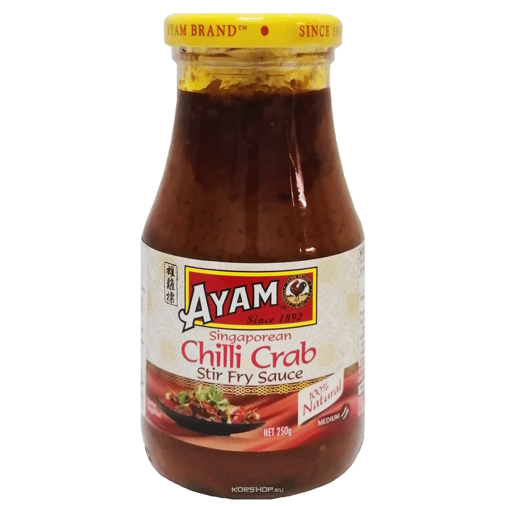 Соус на основе растительных масел "Сингапурский Чили Краб" Ayam, Малайзия, 250 г Соус на основе растительных масел "Сингапурский Чили Краб" Ayam, Малайзия, 250 г