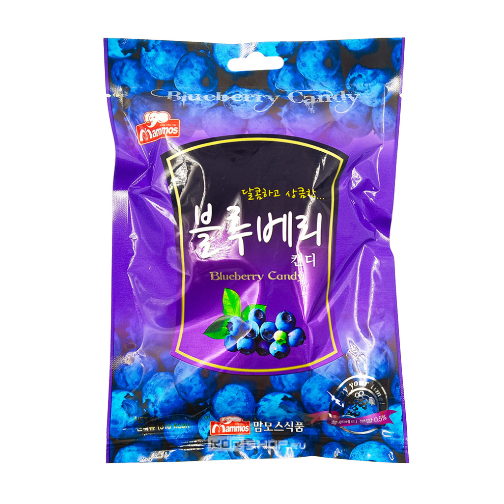 Карамель «Голубика» Blueberry Mammos, Корея, 80 г