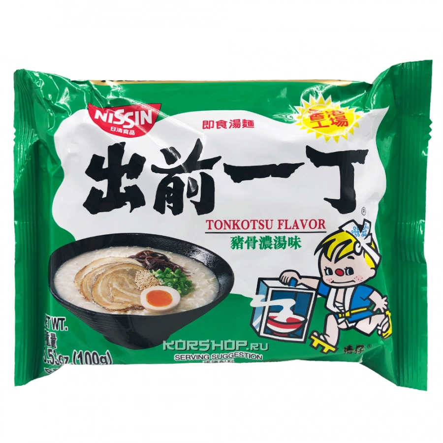 Лапша б/п со вкусом свинины и соусом тонкоцу Nissin, 100 г