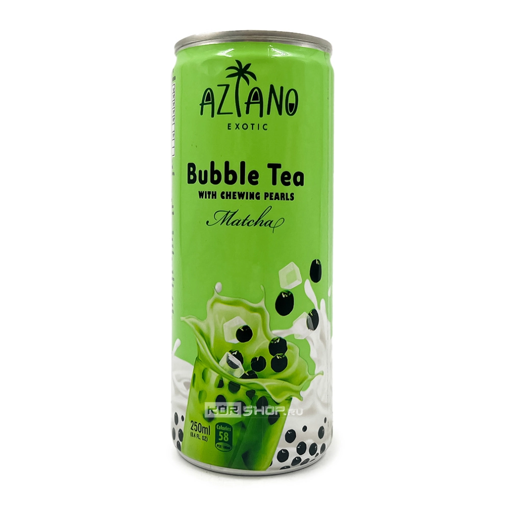 Напиток молочный чай Бабл Ти «Матча» Matcha Bubble Tea Aziano, Вьетнам, 250 мл