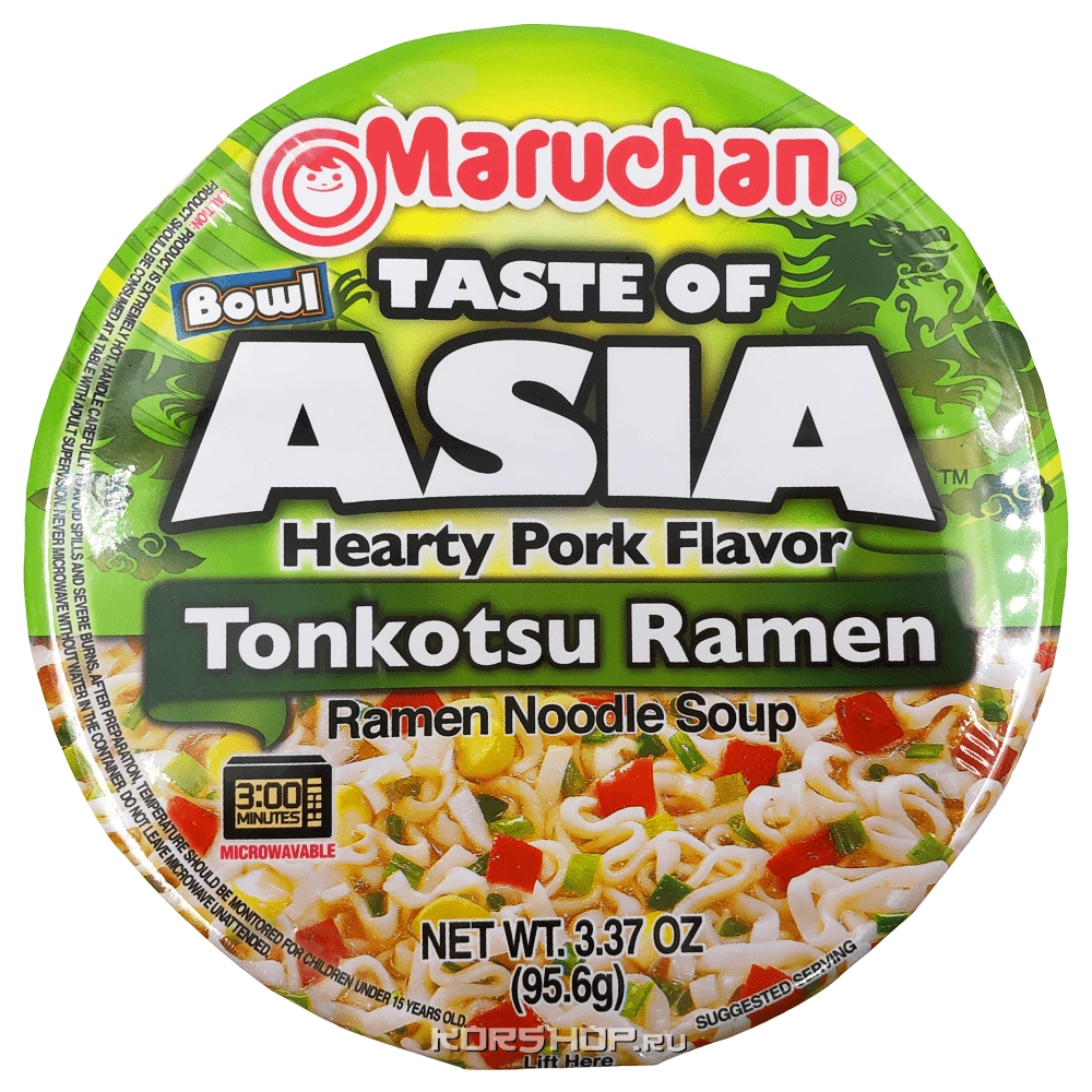 Лапша б/п со вкусом тонкотсу Taste of Asia Maruchan, США, 95,6 г.