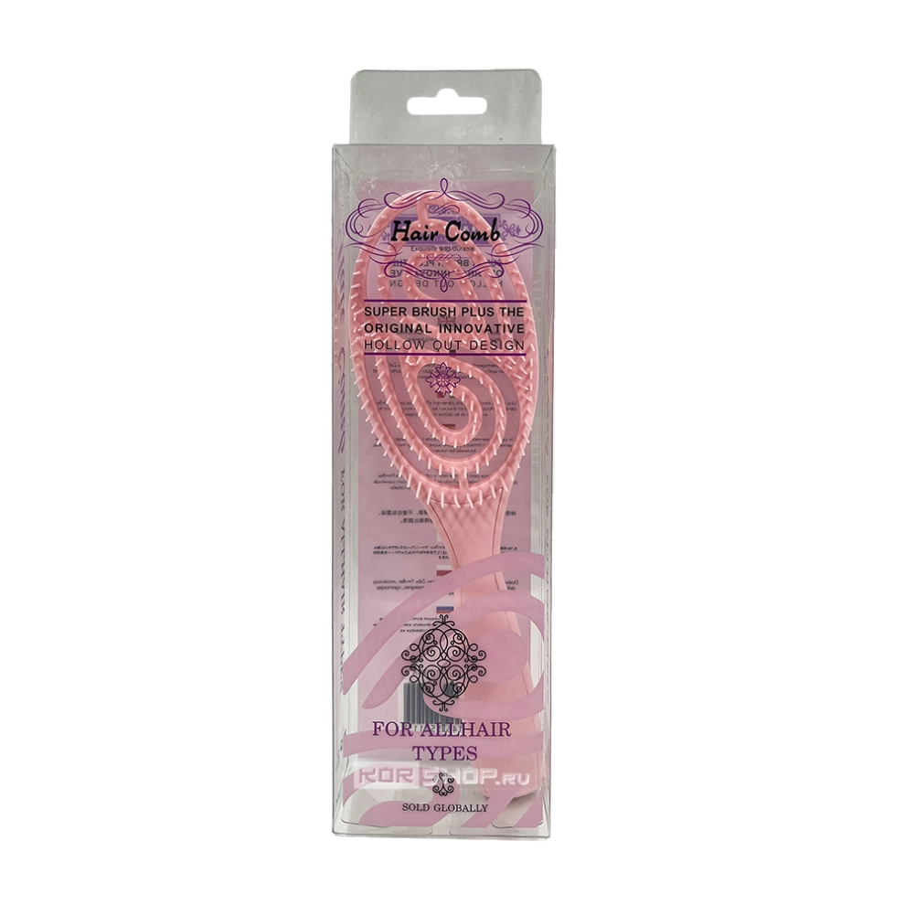 Расческа массажная для волос универсальная светло-розовая Hair Comb, Китай Расческа массажная для волос универсальная светло-розовая Hair Comb, Китай