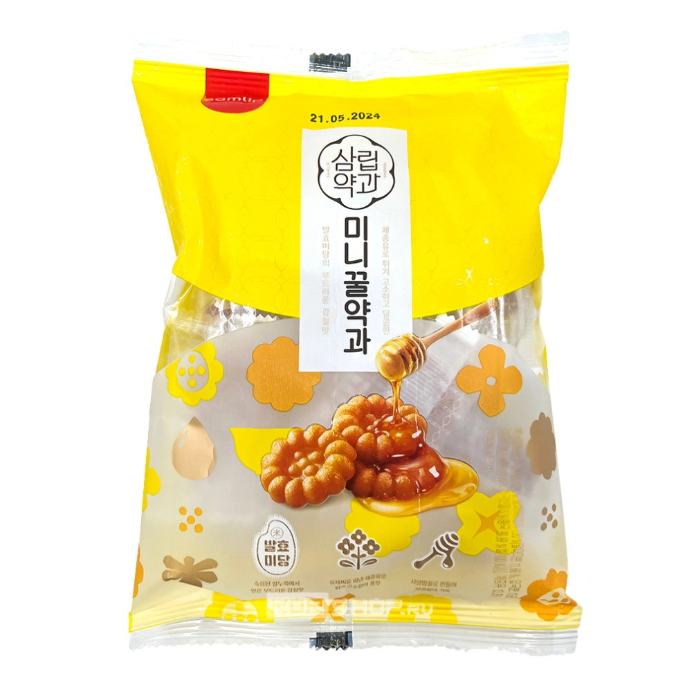 Корейское печенье Якква мини с мёдом Korean Mini Yakgwa Cookie (Honey) Samlip, Корея, 140 г Корейское печенье Якква мини с мёдом Korean Mini Yakgwa Cookie (Honey) Samlip, Корея, 140 г