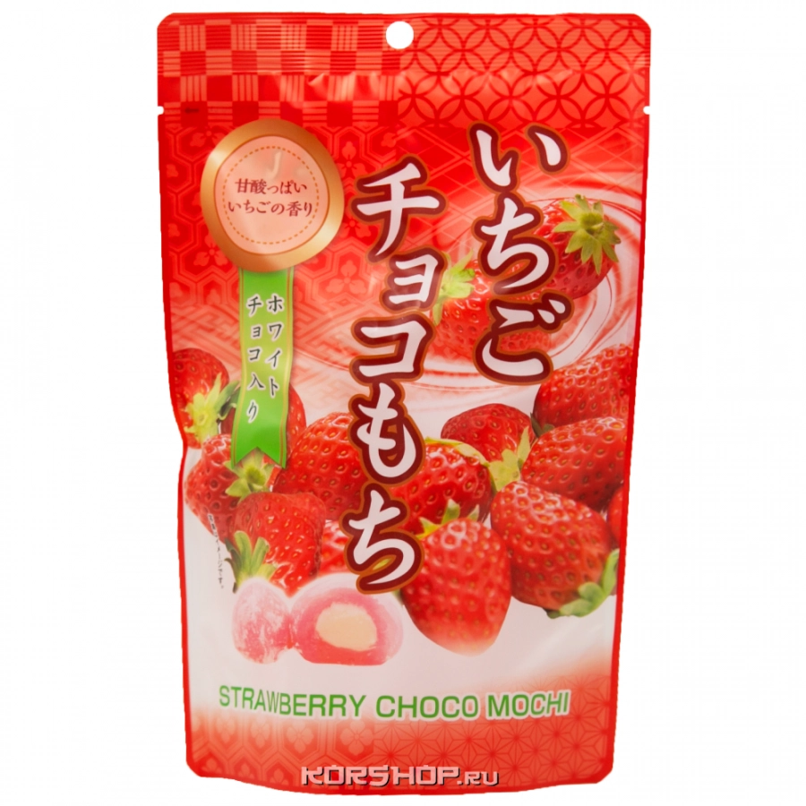 Пирожные моти с кремом со вкусом клубники Okabe, Япония, 130 г