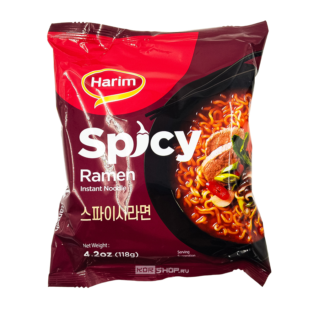 Лапша б/п острая Spicy Ramen Harim, Корея, 118 г