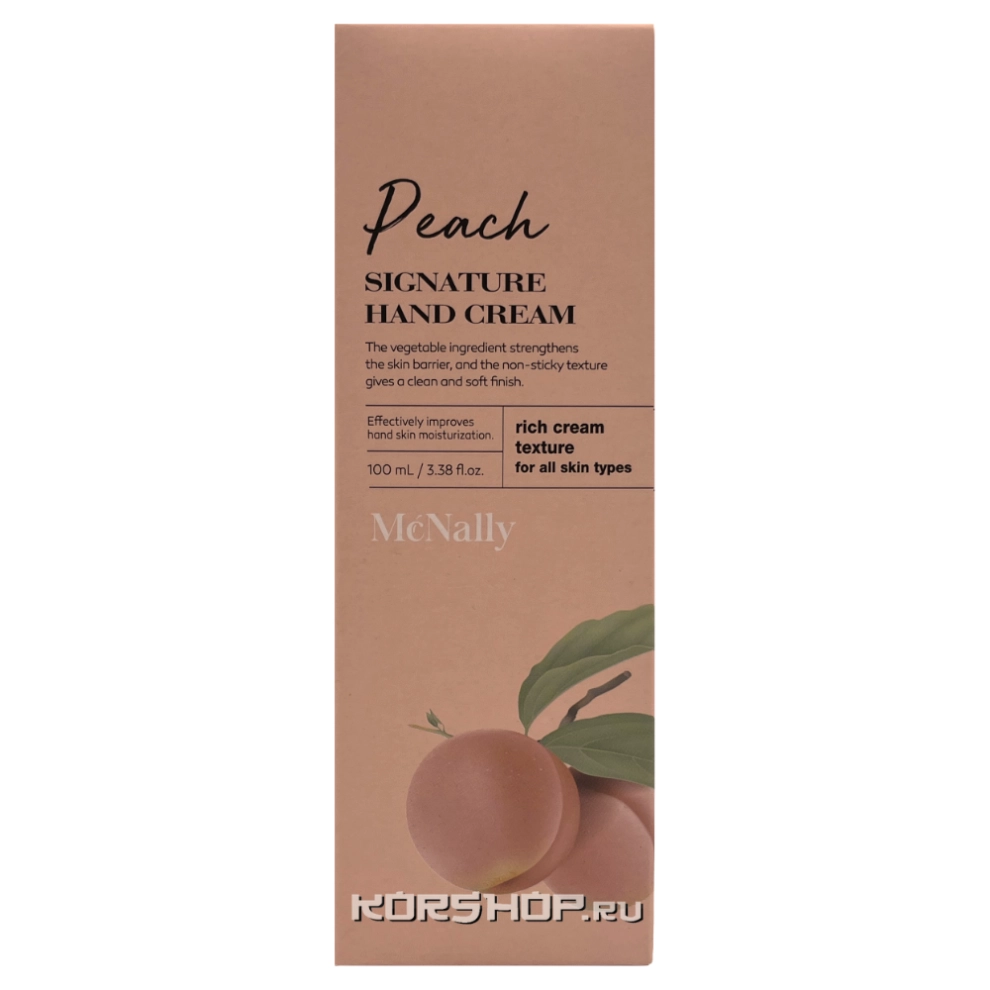 Крем для рук с экстрактом персика Peach Signature Hand Cream McNally, Корея, 100 мл