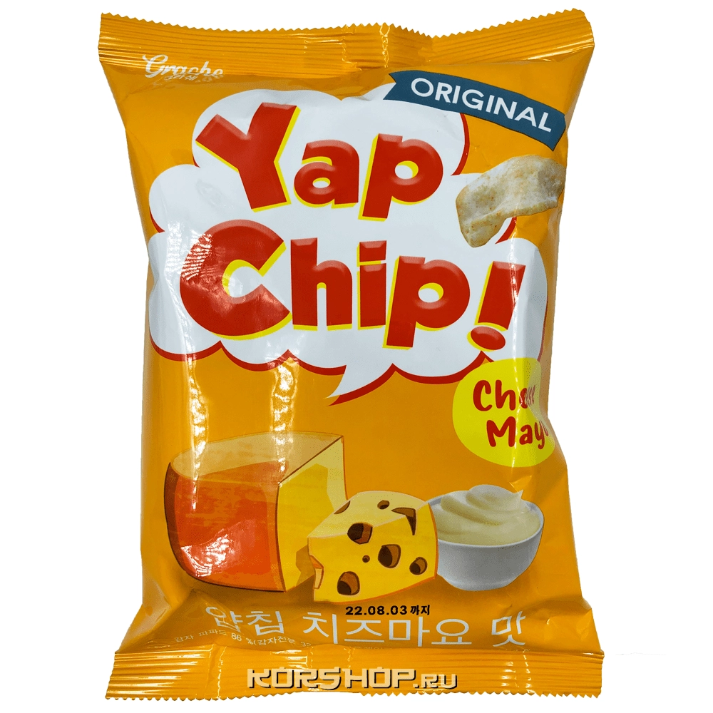 Снэки со вкусом сыра и майонеза Grache, Корея, 70 г.