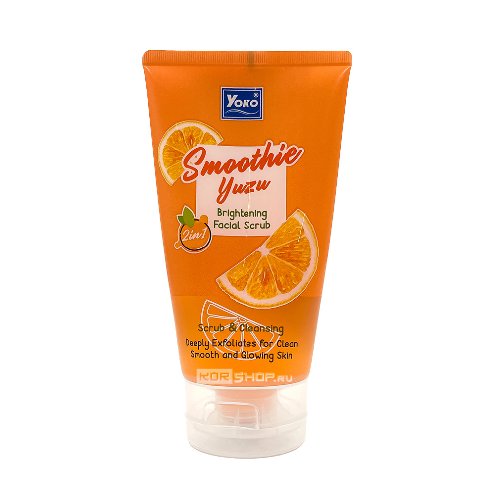 Скраб для лица осветляющий Brightening Facial Scrab Smoothie Yuzu Yoko, Таиланд, 100 мл