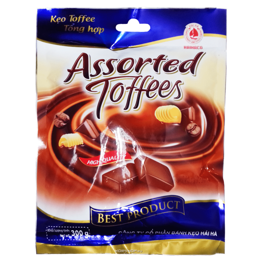 Конфеты тоффи ассорти вкусов Assorted Toffees Haiha, Вьетнам, 300 г