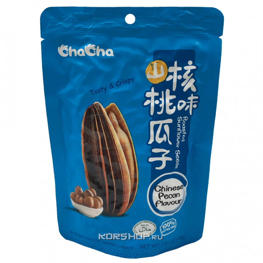 Жареные подсолнечные семечки со вкусом китайских орехов пекан ChaCha, Китай, 108 г Жареные подсолнечные семечки со вкусом китайских орехов пекан ChaCha, Китай, 108 г