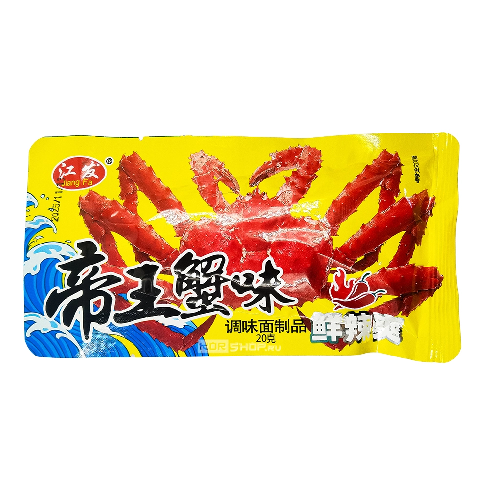 Мучные снеки латяо со вкусом краба Jiang Fa, Китай, 20 г Мучные снеки латяо со вкусом краба Jiang Fa, Китай, 20 г