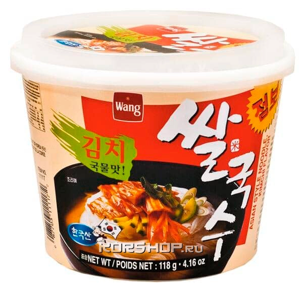 Лапша рисовая с кимчи "Rice noodle with kimchi flavor" Wang Корея 98 г Лапша рисовая с кимчи "Rice noodle with kimchi flavor" Wang Корея 98 г