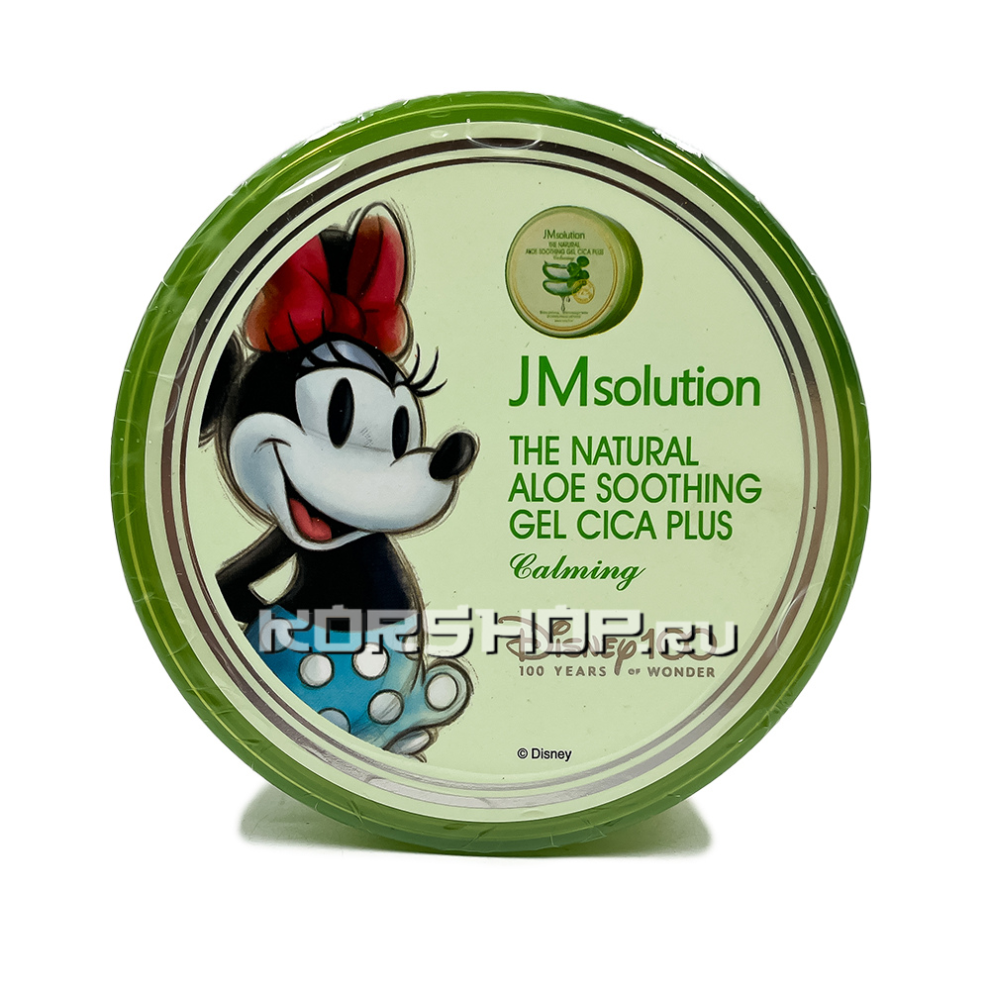 Успокаивающий гель для лица и тела с алоэ и центеллой Минни Cica Plus Disney Mini JMsolution, Корея, 300 мл