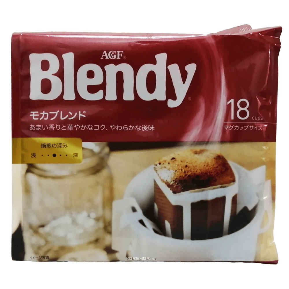 Натуральный кофе Мока средней степени помола и обжарки Blendy AGF, Япония, 126 г Натуральный кофе Мока средней степени помола и обжарки Blendy AGF, Япония, 126 г