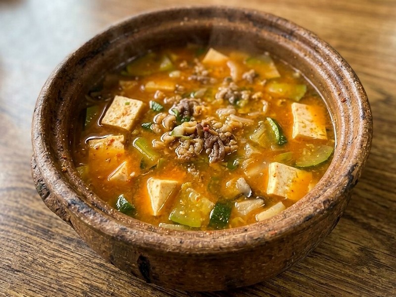 Острая похлебка с мясом и овощами (Твендян тиге)