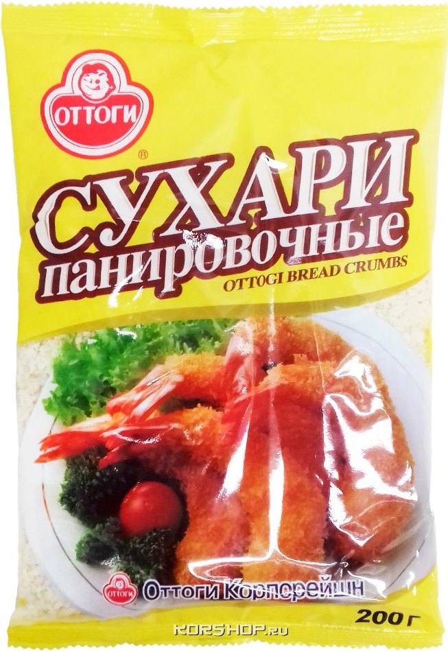 Сухари панировочные Панкару Ottogi, Корея