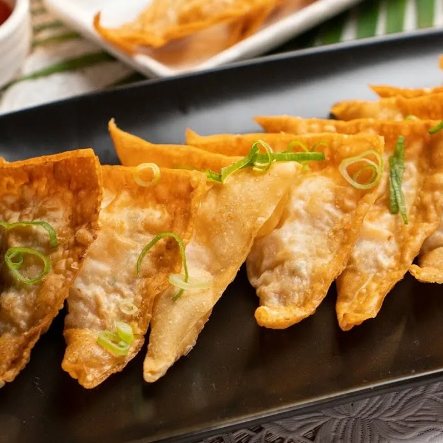 Вонтоны во фритюре