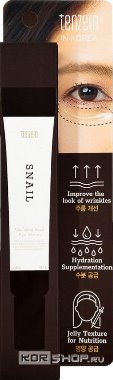 Антивозрастная сыворотка для кожи вокруг глаз с муцином улитки Vitalizing Snail Eye Serum 2X Tenzero, Корея