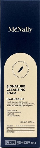 Пенка для умывания с гиалуроновой кислотой Signature Cleansing Foam Hyaluronic McNally, Корея