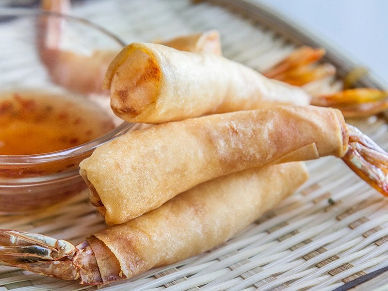 Вьетнамские спринг-роллы мини с креветками 