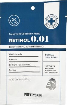 Маска тканевая с ретинолом Treatment Collection Mask Retinol 0.01 Prettyskin, Корея