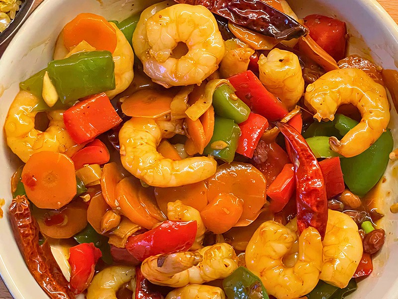 Острые креветки по-хунаньски 