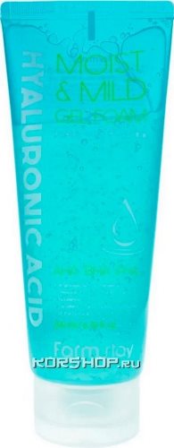 Гелевая пенка для лица с гиалуроновой кислотой Moist & Mild Gel Foam FarmStay, Корея