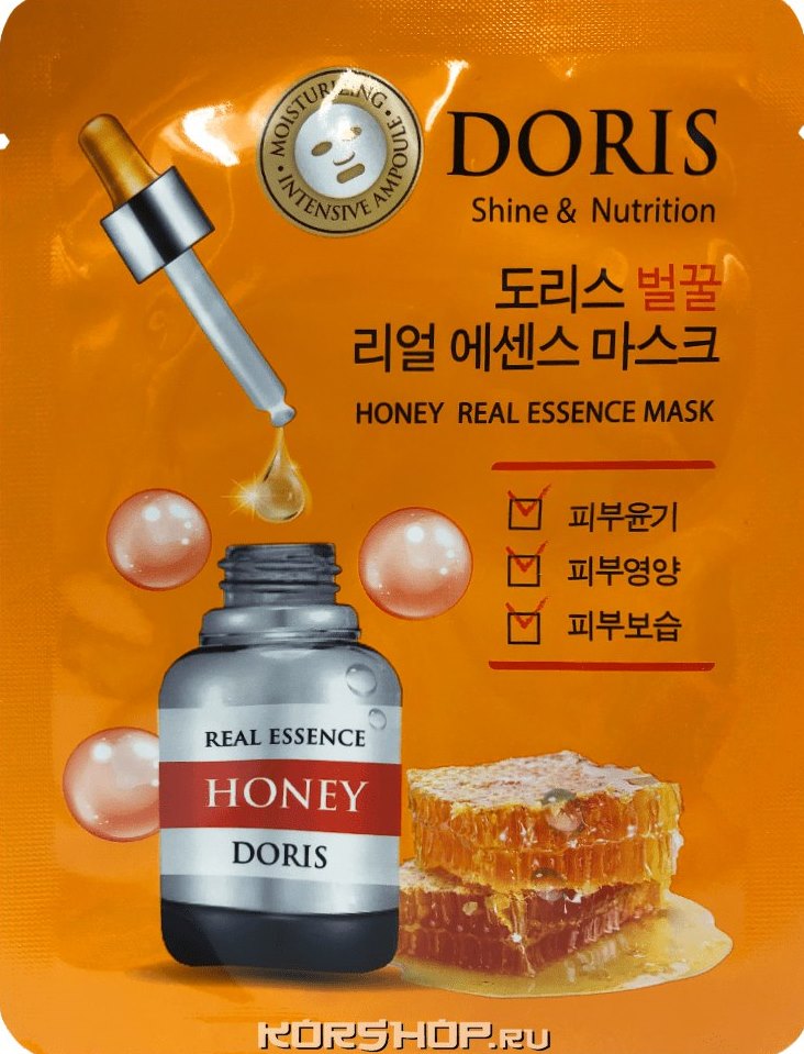 Тканевая маска для лица с медом Real Essence Doris Jigott