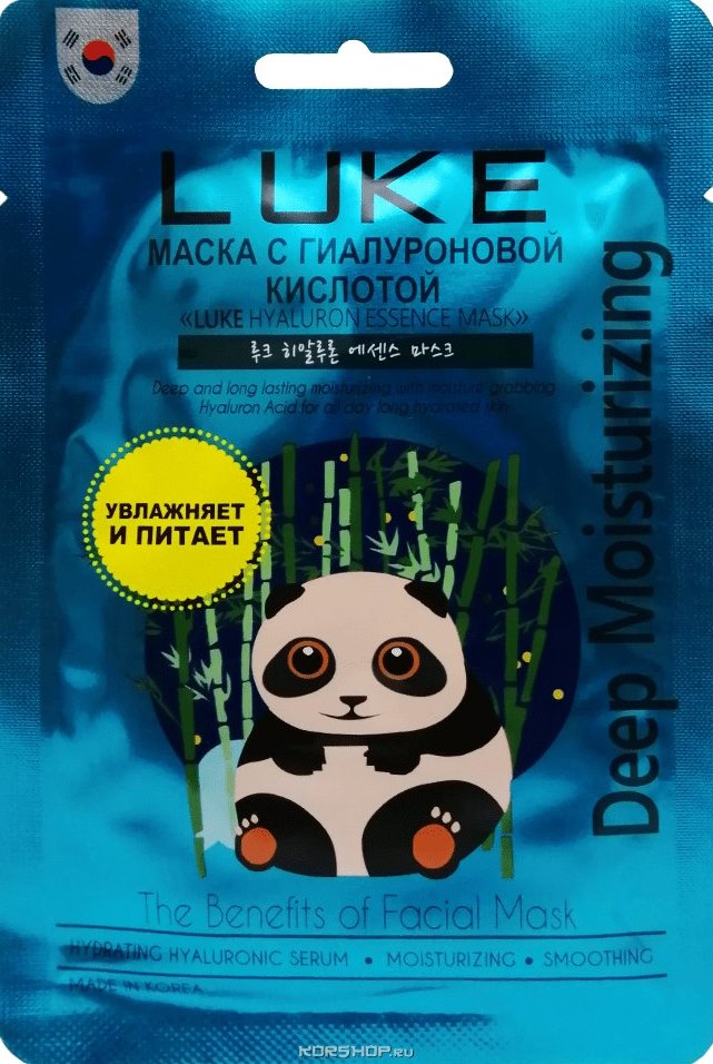 Маска для лица с гиалуроновой кислотой LUKE Hyaluron Essence Mask, Корея, 21 г