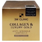Сыворотка для лица в ампулах с коллагеном и ионами золота 3W Clinic, Корея, 4*13 мл