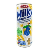 Напиток газированный безалкогольный Банан Милки Би Хэппи Milky Be Happy OKF, Корея, 250 мл