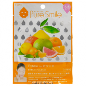 Маска для лица с витаминным молочным лосьоном Pure Smile Sun Smile, Япония, 27 мл