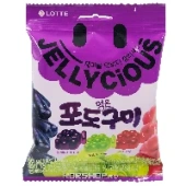 Жевательный мармелад Три Вкуса Виноград Jellycious Lotte, Корея, 60 г Жевательный мармелад Три Вкуса Виноград Jellycious Lotte, Корея, 60 г