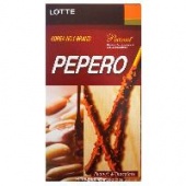 Соломка в шоколадной глазури с арахисом Пеперо/Pepero Lotte, Корея, 36 г