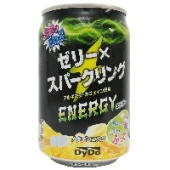 Энергетический газированный напиток с кокосовым желе Ната де коко Energy Soda Jelly DyDo, Япония, 280 мл