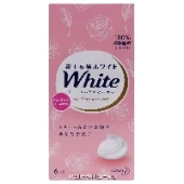 Кусковое туалетное мыло с ароматом розы White KAO (6 шт.), Япония, 510 г