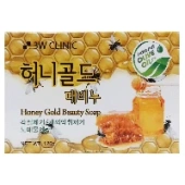 Кусковое мыло с медом Honey Gold Beauty Soap 3W Clinic, Корея, 120 г