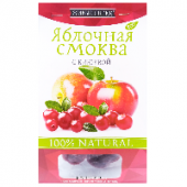 Яблочная смоква с клюквой «Живые снеки», 60 г.