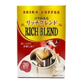 Молотый кофе Rich Blend Seiko Coffee (дрип-пакеты), Япония, 130 г (20 шт.х6,5г). Срок до 21.10.2025.