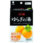 Соль для ванн &quot;Горячие источники&quot;, аромат юдзу (цитрусовый) Kiyou Jochugiku, Япония, 5шт х 25 г