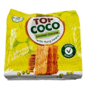 Кокосовые крекеры с бобами маш (мунг) Топ Коко (Top Coco), Вьетнам, 150 г. Срок до 06.09.2026.