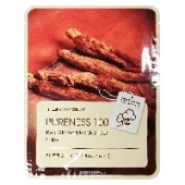 Маска для лица с экстрактом красного женьшеня Pureness 100 Red Ginseng Mask Sheet Tony Moly, Корея, 21 мл