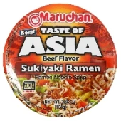 Лапша б/п со вкусом сукияки Taste of Asia Maruchan, США, 104 г