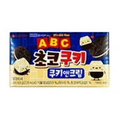 Печенье шоколадное с кремом ABC Choco Cookie &amp; Cream Lotte, Корея, 43 г